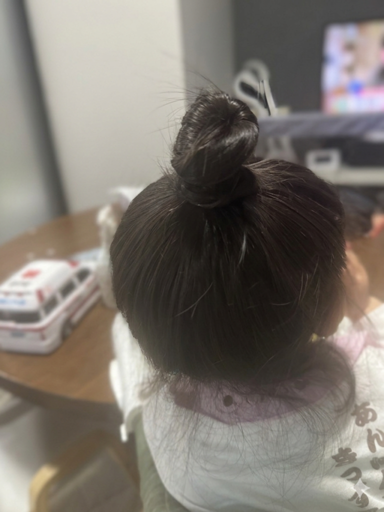1歳　女の子　ヘアアレンジ　おだんご　簡単