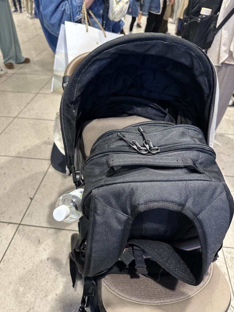 ベビーカーに大きな荷物を乗せた状態　押しやすさと安定感の検証