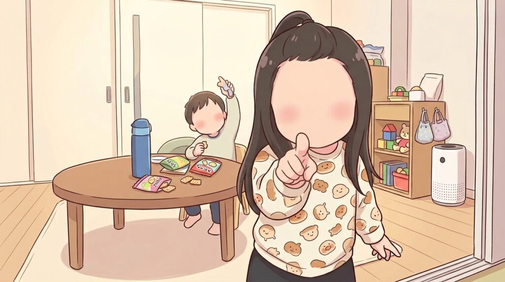 「もう一回！」をする娘のイメージ。AIにイラスト化してもらいました