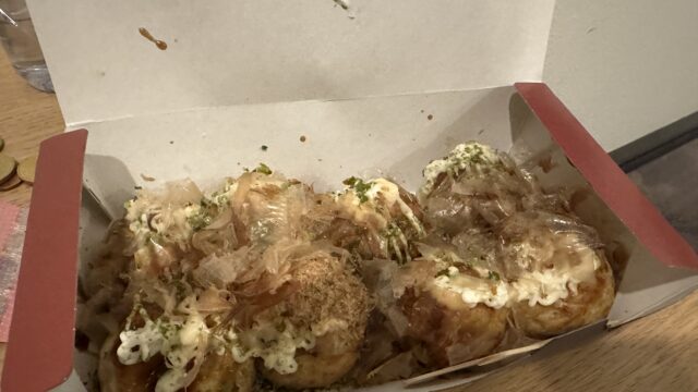 シュトゥットガルトのショッピングモールで買ったたこ焼き
