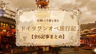 生後6ヶ月娘と巡るドイツワンオペ旅行記【全６記事まとめ】のアイキャッチ・夕暮れのクリスマスマーケット